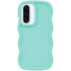 Coque arrière en silicone Phonesta Wavy pour Samsung Galaxy A36/A56 - Vert menthe