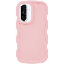 Coque arrière en silicone Phonesta Wavy pour Samsung Galaxy A36/A56 - Rose