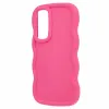Coque arrière en silicone Phonesta Wavy pour Samsung Galaxy S24 FE - Hot Pink 3