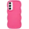 Coque arrière en silicone Phonesta Wavy pour Samsung Galaxy S25/S24 - Hot Pink