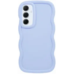 Coque arrière en silicone Phonesta Wavy pour Samsung Galaxy S25/S24 - Violet