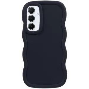 Coque arrière en silicone Phonesta Wavy pour Samsung Galaxy S25/S24 - Noir