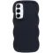 Coque arrière en silicone Phonesta Wavy pour Samsung Galaxy S25 Plus/S24 Plus - Noir