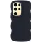 Coque arrière en silicone Phonesta Wavy pour Samsung Galaxy S25 Ultra - Noir