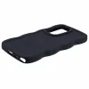 Coque arrière en silicone Phonesta Wavy pour Samsung Galaxy S25 Ultra - Noir 5