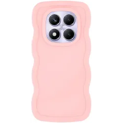 Coque arrière en silicone Phonesta Wavy pour Xiaomi Redmi Note 14 Pro 4G - Rose