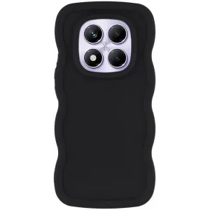 Coque arrière en silicone Phonesta Wavy pour Xiaomi Redmi Note 14 Pro 4G - Noir