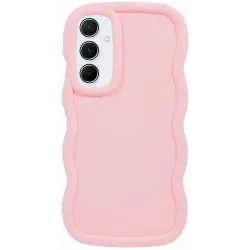 Coque arrière en silicone Phonesta Wavy pour Samsung Galaxy A15 4G/5G - Rose