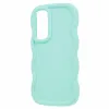 Coque arrière en silicone Phonesta Wavy pour Samsung Galaxy A35 - Vert menthe 3