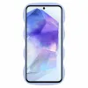 Coque arrière en silicone Phonesta Wavy pour Samsung Galaxy A55 - Violet 2