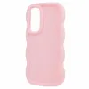 Coque arrière en silicone Phonesta Wavy pour Samsung Galaxy A55 - Rose 3