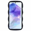 Coque arrière en silicone Phonesta Wavy pour Samsung Galaxy A55 - Noir 2