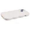 Coque arrière en silicone Phonesta Wavy pour Apple iPhone 15 - Beige 5
