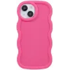 Coque arrière en silicone Phonesta Wavy pour Apple iPhone 15 - Hot Pink