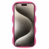 Coque arrière en silicone Phonesta Wavy pour Apple iPhone 15 - Hot Pink 2