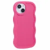Coque arrière en silicone Phonesta Wavy pour Apple iPhone 15 - Hot Pink 3