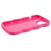 Coque arrière en silicone Phonesta Wavy pour Apple iPhone 15 - Hot Pink 4