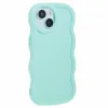 Coque arrière en silicone Phonesta Wavy pour Apple iPhone 15 - Vert menthe 3
