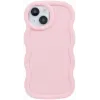 Coque arrière en silicone Phonesta Wavy pour Apple iPhone 15 - Rose