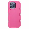 Coque arrière en silicone Phonesta Wavy pour Apple iPhone 15 Pro - Hot Pink 3