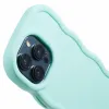 Coque arrière en silicone Phonesta Wavy pour Apple iPhone 15 Pro - Vert menthe 6
