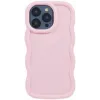 Coque arrière en silicone Phonesta Wavy pour Apple iPhone 15 Pro - Rose