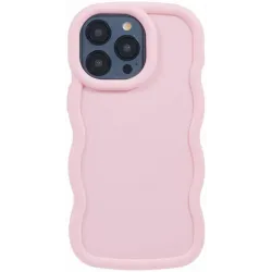 Coque arrière en silicone Phonesta Wavy pour Apple iPhone 15 Pro - Rose