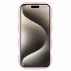 Coque arrière en silicone Phonesta Wavy pour Apple iPhone 15 Pro - Rose 2
