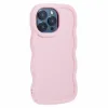 Coque arrière en silicone Phonesta Wavy pour Apple iPhone 15 Pro - Rose 3
