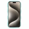 Coque arrière en silicone Phonesta Wavy pour Apple iPhone 15 Pro Max - Vert menthe 2