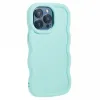Coque arrière en silicone Phonesta Wavy pour Apple iPhone 15 Pro Max - Vert menthe 3