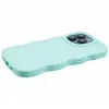 Coque arrière en silicone Phonesta Wavy pour Apple iPhone 15 Pro Max - Vert menthe 5
