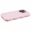 Coque arrière en silicone Phonesta Wavy pour Apple iPhone 15 Pro Max - Rose 5