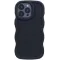 Coque arrière en silicone Phonesta Wavy pour Apple iPhone 15 Pro Max - Noir