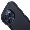 Coque arrière en silicone Phonesta Wavy pour Apple iPhone 15 Pro Max - Noir 6