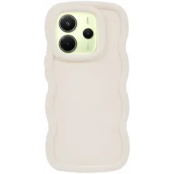Coque arrière en silicone Phonesta Wavy pour Xiaomi Redmi Note 14 4G - Beige
