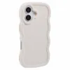 Coque arrière en silicone Phonesta Wavy pour Apple iPhone 17 - Beige 2
