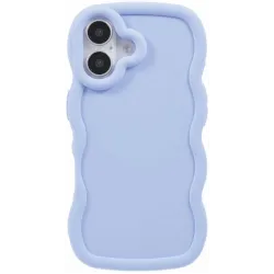 Coque arrière en silicone Phonesta Wavy pour Apple iPhone 17 - Violet