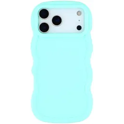 Coque arrière en silicone Phonesta Wavy pour Apple iPhone 17 Pro - Vert menthe