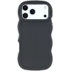 Coque arrière en silicone Phonesta Wavy pour Apple iPhone 17 Pro - Noir