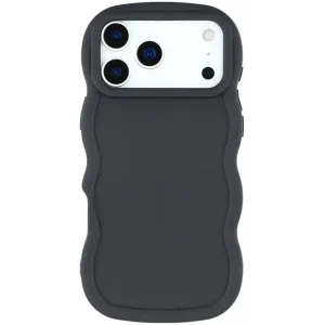 Coque arrière en silicone Phonesta Wavy pour Apple iPhone 17 Pro - Noir