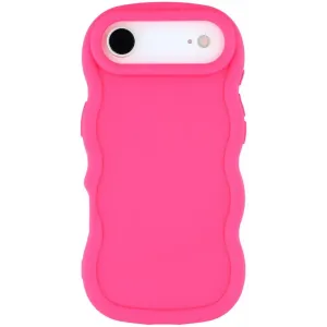 Coque arrière en silicone Phonesta Wavy pour Apple iPhone Air - Hot Pink