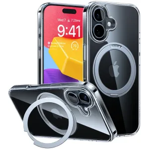 Coque arrière Torras Ostand Pro avec MagSafe pour Apple iPhone 16 - Transparent