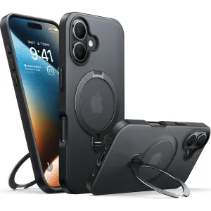 Coque arrière Torras Ostand Spin avec MagSafe pour Apple iPhone 16 Plus - Noir