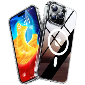 Coque arrière Torras Diamond avec MagSafe pour Apple iPhone 15 Pro Max - Transparent