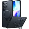 Coque arrière Torras Ostand Spin avec MagSafe pour Samsung Galaxy S25 Ultra - Noir 0