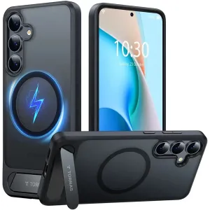 Coque arrière Torras Pstand avec MagSafe pour Samsung Galaxy S25 Plus - Noir