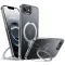 Coque arrière Torras Ostand Spin avec MagSafe pour Apple iPhone 17e/16e - Transparent