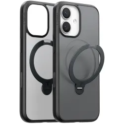 Coque arrière Torras Ostand Spin avec MagSafe pour Apple iPhone 17 - Noir