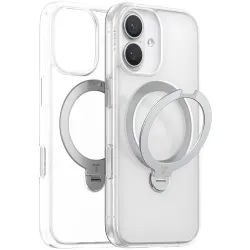 Coque arrière Torras Ostand Spin avec MagSafe pour Apple iPhone 17 - Transparent